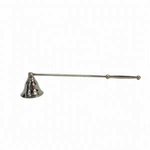 CANDLE Snuffer Pivoting Bell Shaped Silver Tone Metal